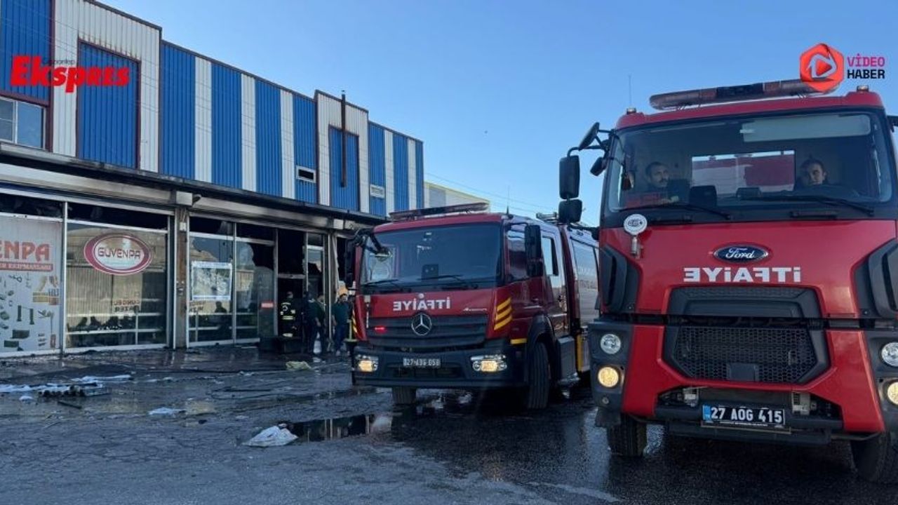 Gaziantep’te iş yerinde korkutan yangın