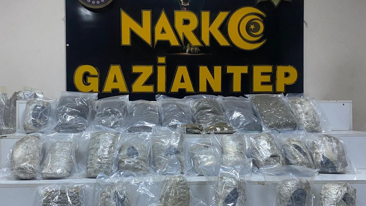 Gaziantep’te dev narkotik operasyonu: 2 tutuklama
