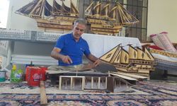 Gaziantepli emekli korucu 30 yıldır ahşap gemi maketi yapıyor