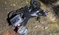 Gaziantep'te motosiklet ineğe çarptı
