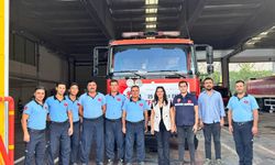 Sevda Karaca Gaziantep OSB itfaiyecilerini ziyaret etti