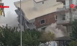 Gaziantep'te ağır hasarlı bina çöktü