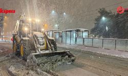 Gaziantep'te karla mücadele gece boyu sürdü