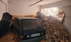 Gaziantep'te sağanak yağmur duvarı yıktı