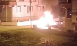 Park halindeki lüks araç alev aldı