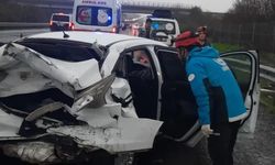 Dolu yağışı zincirleme kazaya sebep oldu