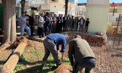 Araban'da depremde yıkılan caminin temeli atıldı