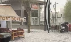 Gaziantep’te Nisan ayında dolu sürprizi