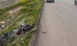 Gaziantep’te korkutan kaza: Motosiklet sürücüsü yola savruldu