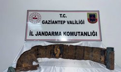 Gaziantep’te piton derili gizemli kitap ele geçirildi