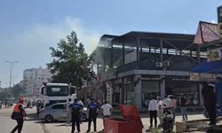 Gaziantep'te muhasebeciler çarşısında korkutan yangın