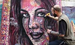 Eski perde ve halılar sanat eserine dönüşüyor