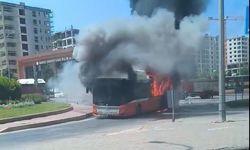 Gaziantep'te korkutan otobüs yangını