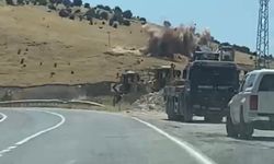 Adıyaman’da yol çalışması sırasında patlatma sonrası orman yangını