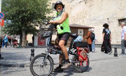 Bisikletiyle pedal çevirip Gaziantep’e ulaştı