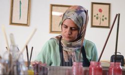 Gaziantep’te ebru sanatıyla hayaline yeniden tutundu