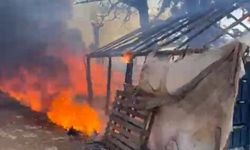 Barakada çıkan yangın korkuya neden oldu