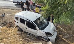 Ticari araç ağaca çarptı iki kişi yaralandı