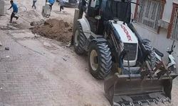 Altyapı çalışması sırasında doğalgaz borusu patladı