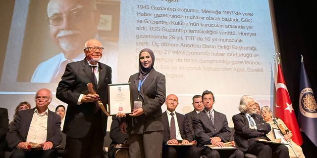 Gazeteci Yusuf Ağar onur ödülü aldı