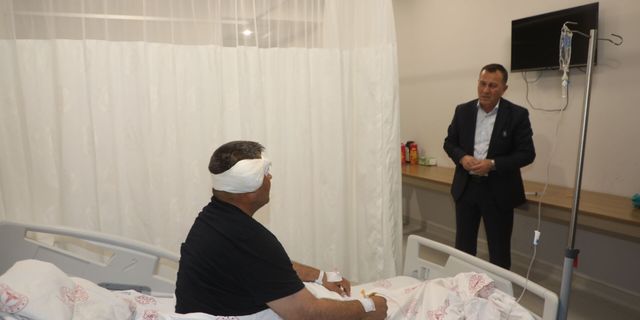 Doğan, hastanede tedavi gören vatandaşlarla buluştu