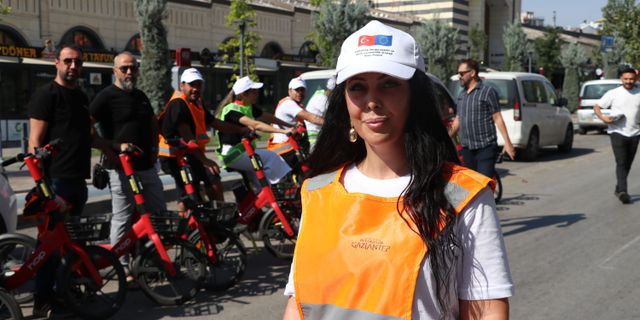Gaziantep'te bisiklet sürüşü düzenlendi