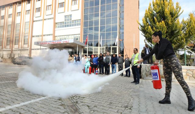 GAÜN Turizm Uygulama Otelinde Yangın Eğitimi Ve Tatbikatı