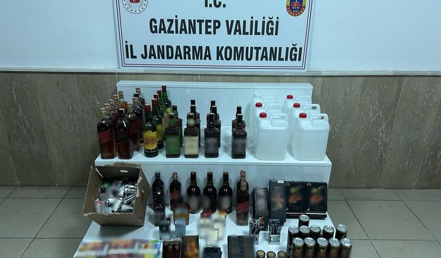 Gaziantep'te sahte ve kaçak alkol operasyonu!