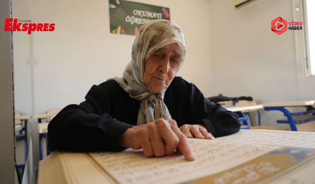 87 yaşında Kur'an-ı Kerim okumayı öğrendi