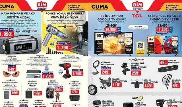 Yarın raflarda! 17 Ekim BİM Aktüel kataloğu