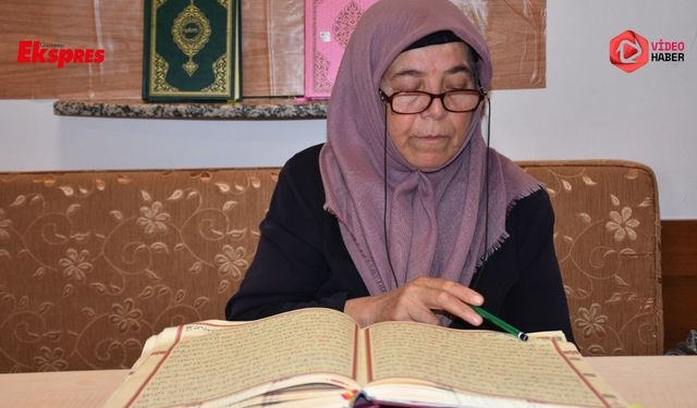 70 yaşında azmiyle Kur'an-ı Kerimi öğrendi