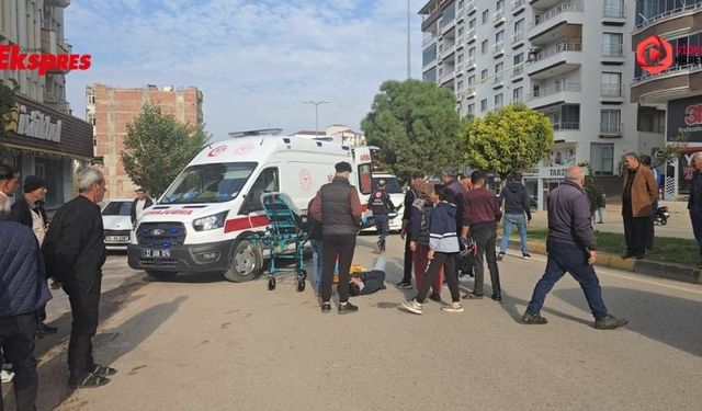 Minibüse çarpan motosikletli yaralandı