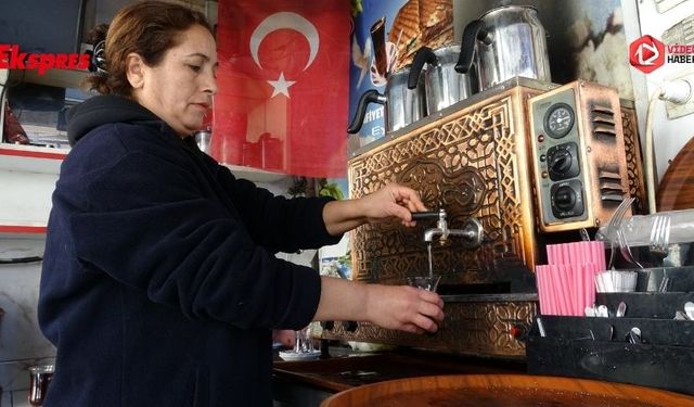 Gaziantep'in tek kadın çaycısı