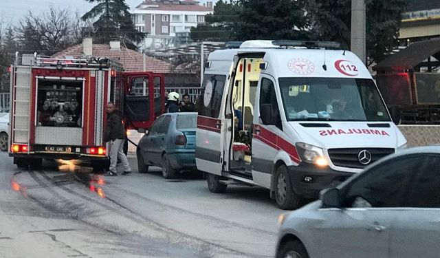 Yemeği ocakta uttu evde yangın çıktı