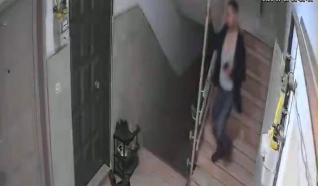 Eski eşine kezzapla saldıran adamın kaçış anları kamerada