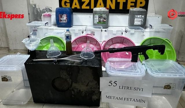 Gaziantep’te dev metamfetamin operasyonu