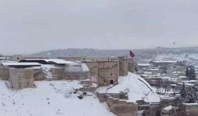 Gaziantep’te kar sonrası tarih ve doğa buluştu