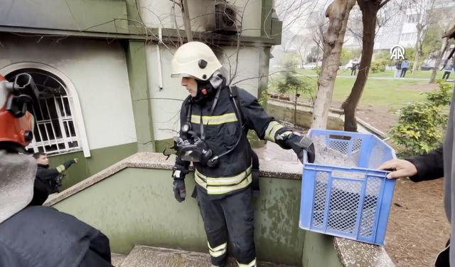 Gaziantep'te cami yangınında minik dostlar kurtarıldı