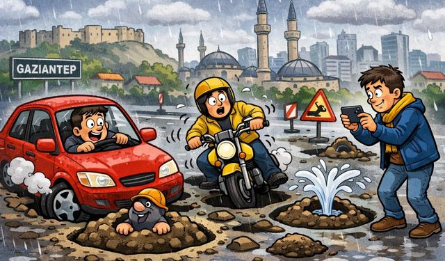 Gaziantep’te yollar köstebek yuvasına döndü