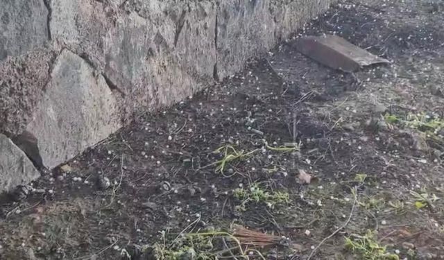 Yavuzeli’nde nohut büyüklüğünde dolu yağdı