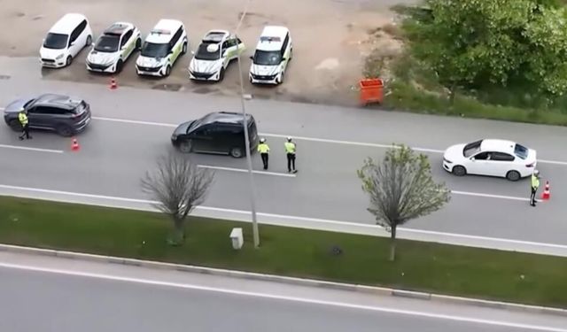 Gaziantep’te bayram trafiğine dronlu denetim