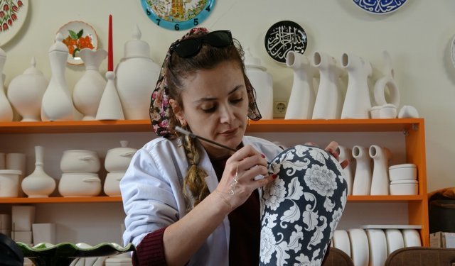 Gaziantep’te el emeğini mesleğe dönüştürdü