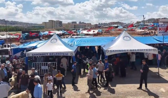 Gaziantep’te kurban pazarlarına dronlu denetim