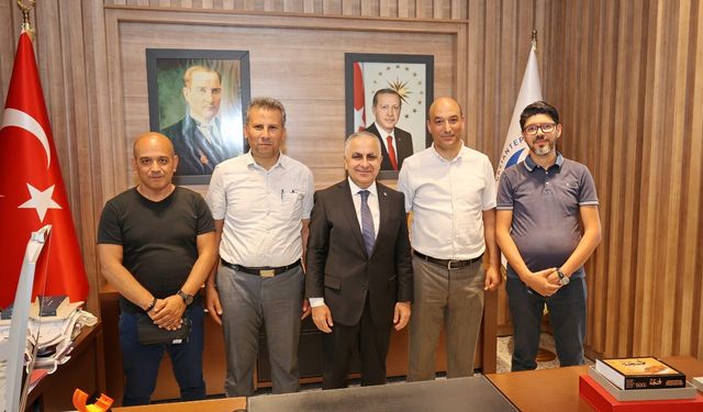 GAÜN’de Erasmus+ akademisyenleri Rektör Doğan’ı ziyaret etti