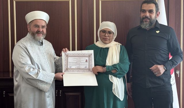 Arjantin'den geldi, Gaziantep'te Müslüman oldu