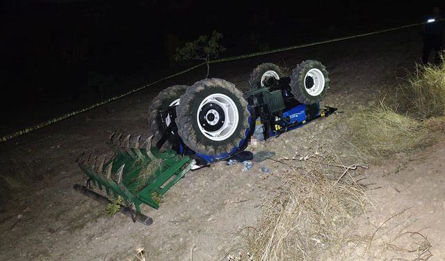 Gece saatlerinde feci kaza çiftçi hayatını kaybetti