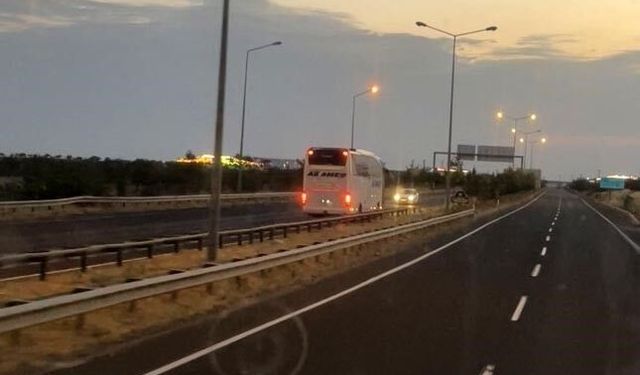Şanlıurfa-Gaziantep Otoyolu'nda korkutan görüntü