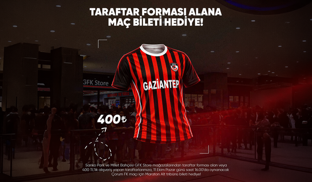 Gaziantep FK’dan Çorum FK maçı öncesi taraftara bilet jesti