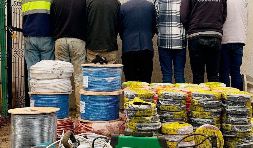 Gaziantep'te 600 bin TL'lik elektrik kablosu hırsızlığı