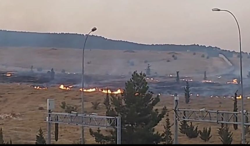 Gaziantep’te Askeri Arazide Yangın Alarmı!